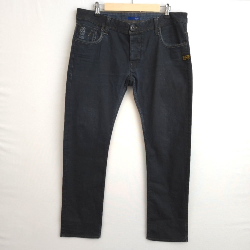 G-Star Raw Men's Dark Wash Attacc Low Straight Jeans